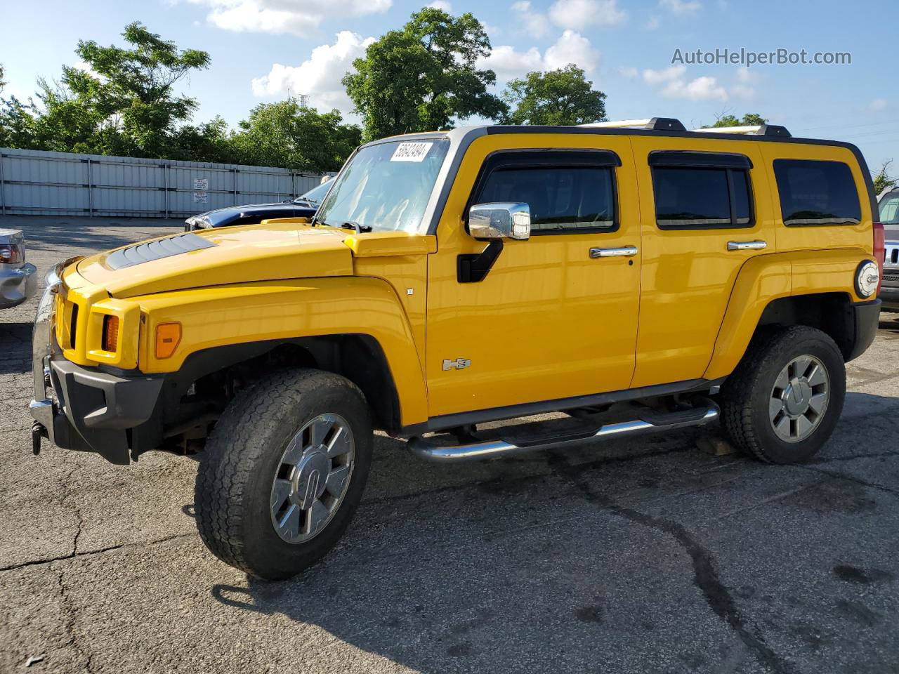 2007 Hummer H3  Yellow vin: 5GTDN13E578157172