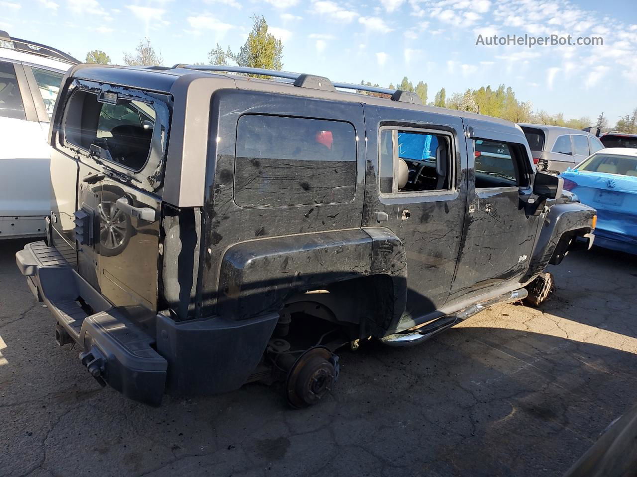 2007 Hummer H3  Black vin: 5GTDN13E578183447