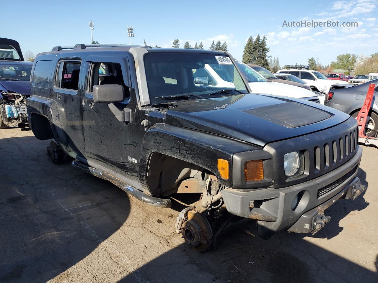 2007 Hummer H3  Black vin: 5GTDN13E578183447