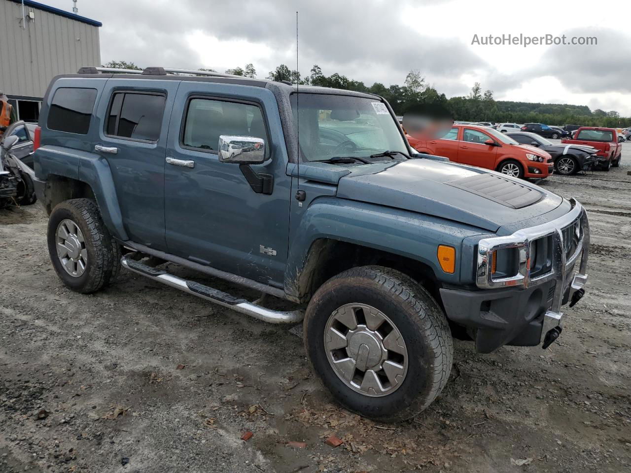 2007 Hummer H3  Бирюзовый vin: 5GTDN13E578194691