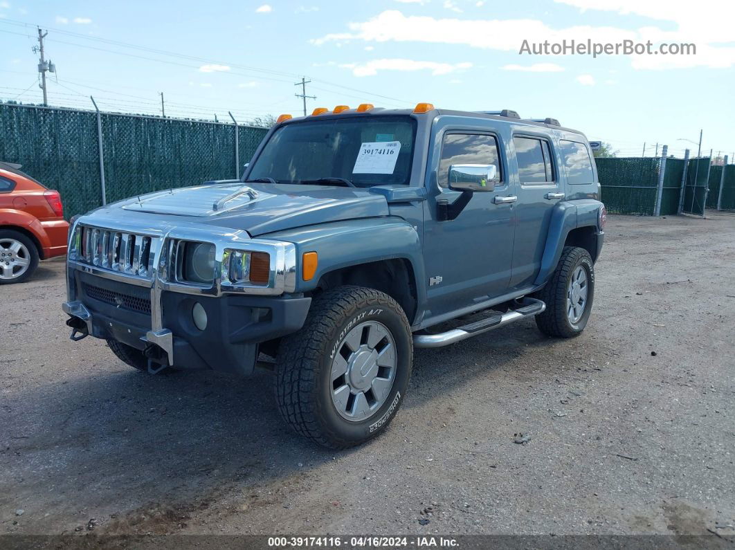 2007 Hummer H3 Suv   Blue vin: 5GTDN13E578219492