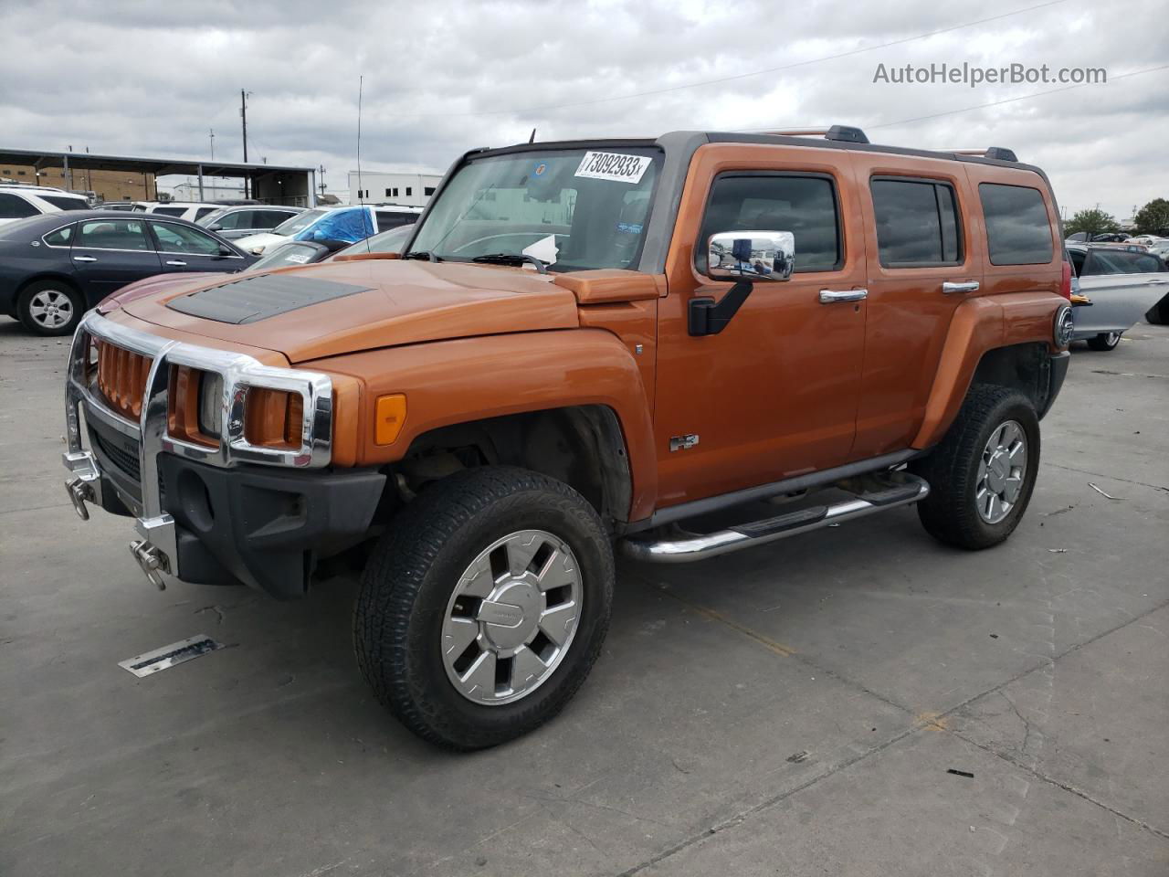 2007 Hummer H3  Orange vin: 5GTDN13E678107221