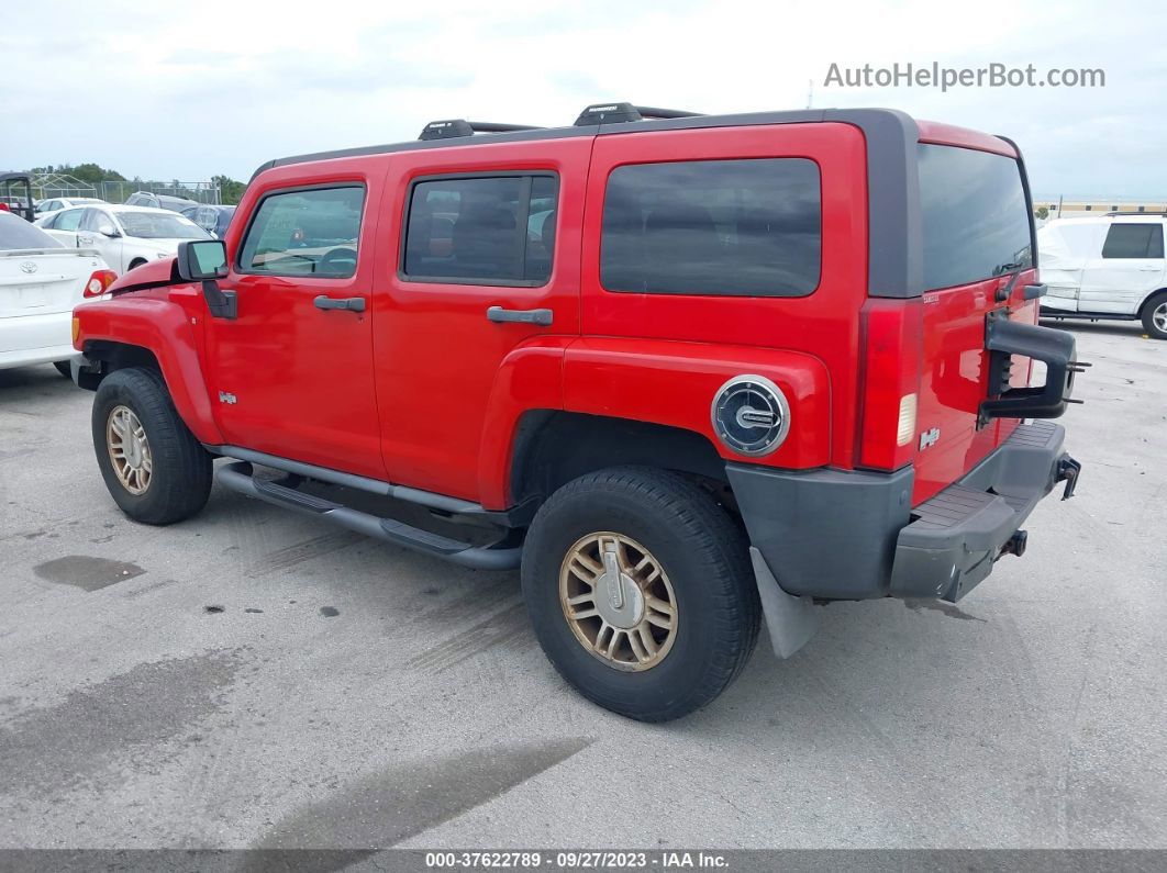 2007 Hummer H3 Suv Red vin: 5GTDN13E678155477