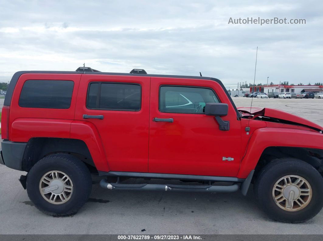 2007 Hummer H3 Suv Red vin: 5GTDN13E678155477