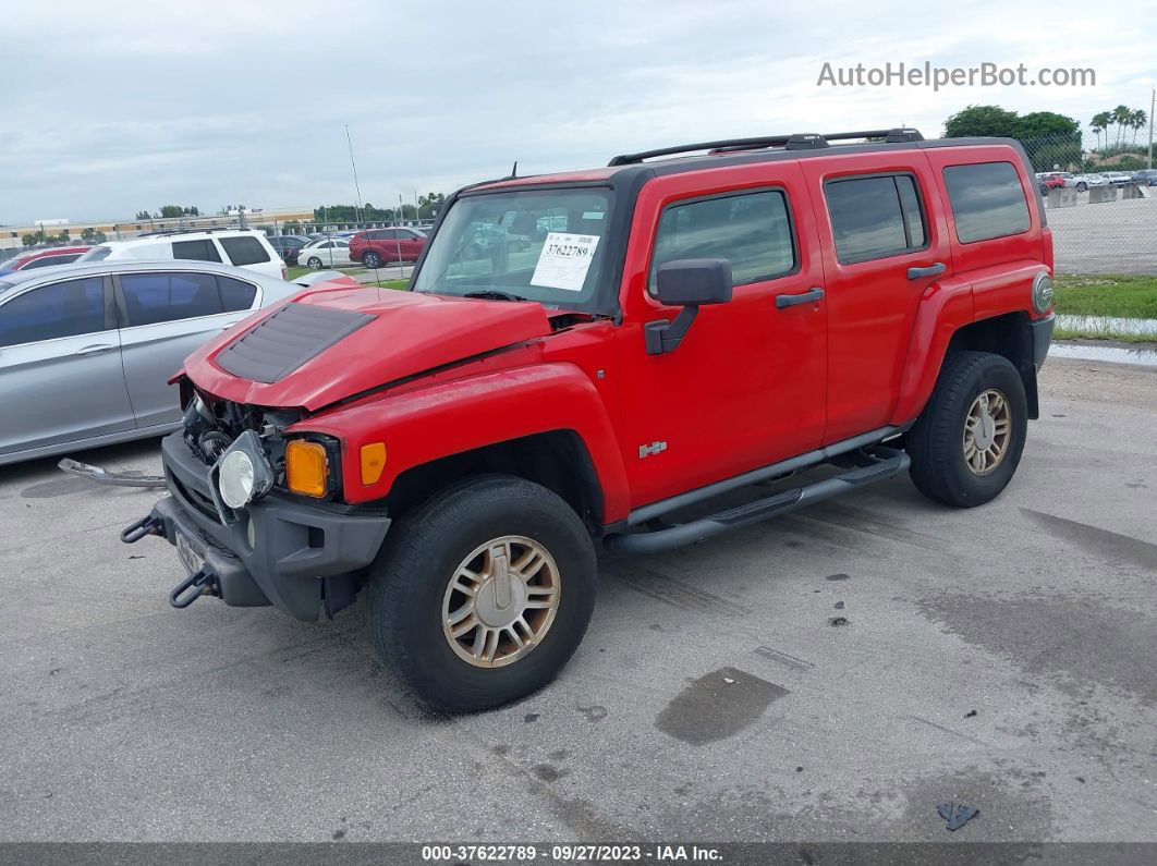 2007 Hummer H3 Suv Red vin: 5GTDN13E678155477