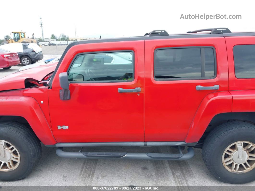 2007 Hummer H3 Suv Red vin: 5GTDN13E678155477