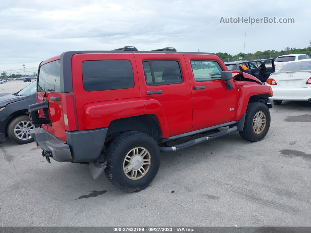 2007 Hummer H3 Suv Red vin: 5GTDN13E678155477