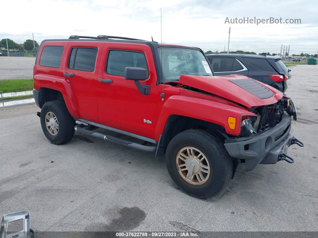 2007 Hummer H3 Suv Red vin: 5GTDN13E678155477