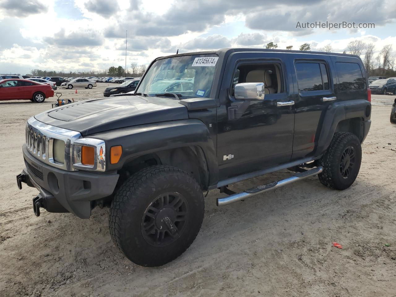 2007 Hummer H3  Black vin: 5GTDN13E678178645