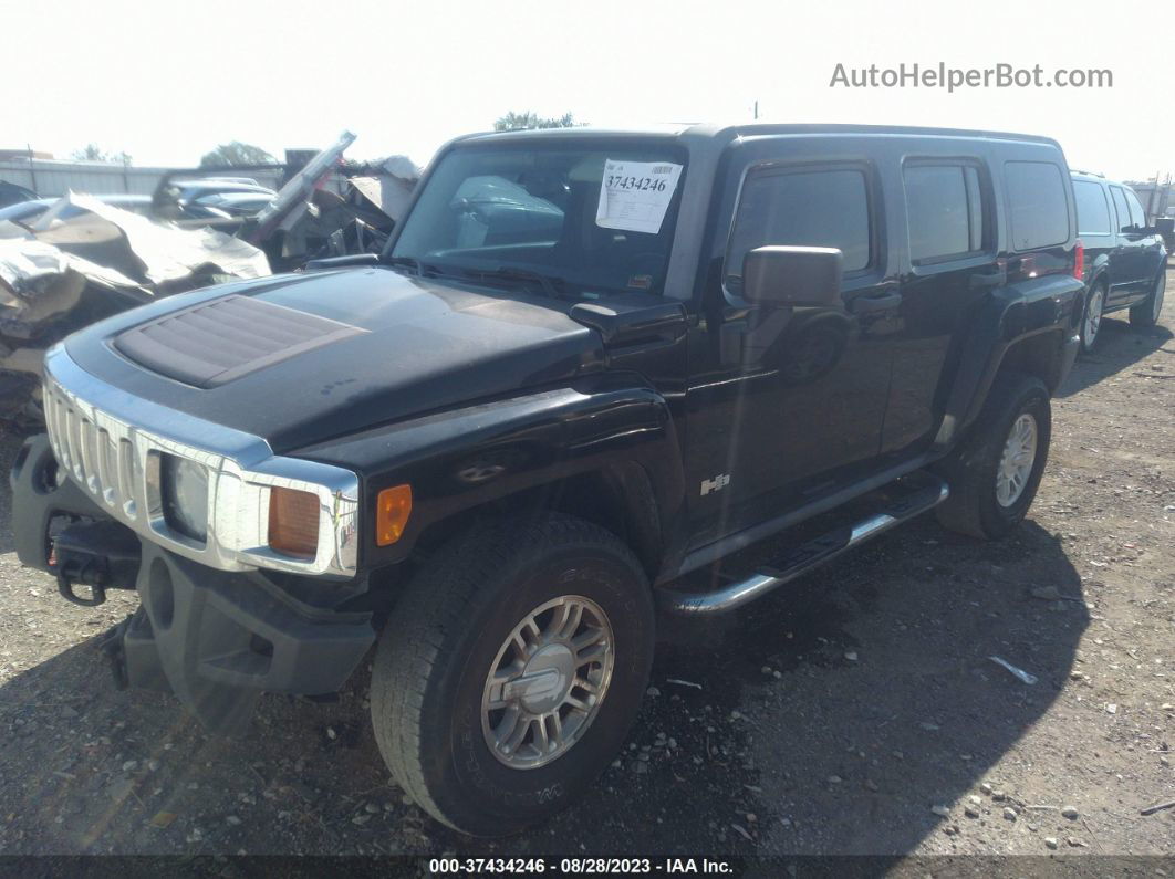 2007 Hummer H3 Suv Black vin: 5GTDN13E678178919