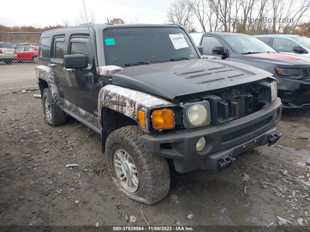 2007 Hummer H3 Suv Black vin: 5GTDN13E678211627