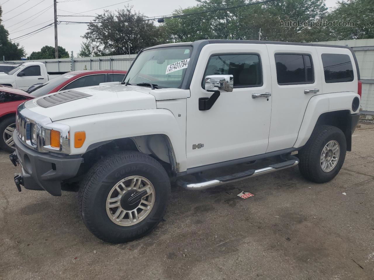 2007 Hummer H3  Белый vin: 5GTDN13E678215466