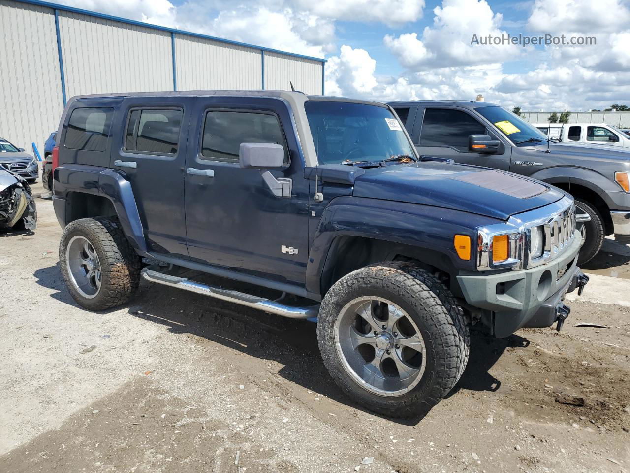 2007 Hummer H3  Blue vin: 5GTDN13E778105848