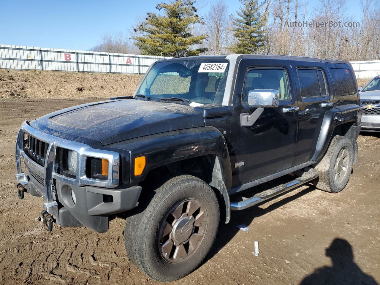 2007 Hummer H3  Black vin: 5GTDN13E778222250