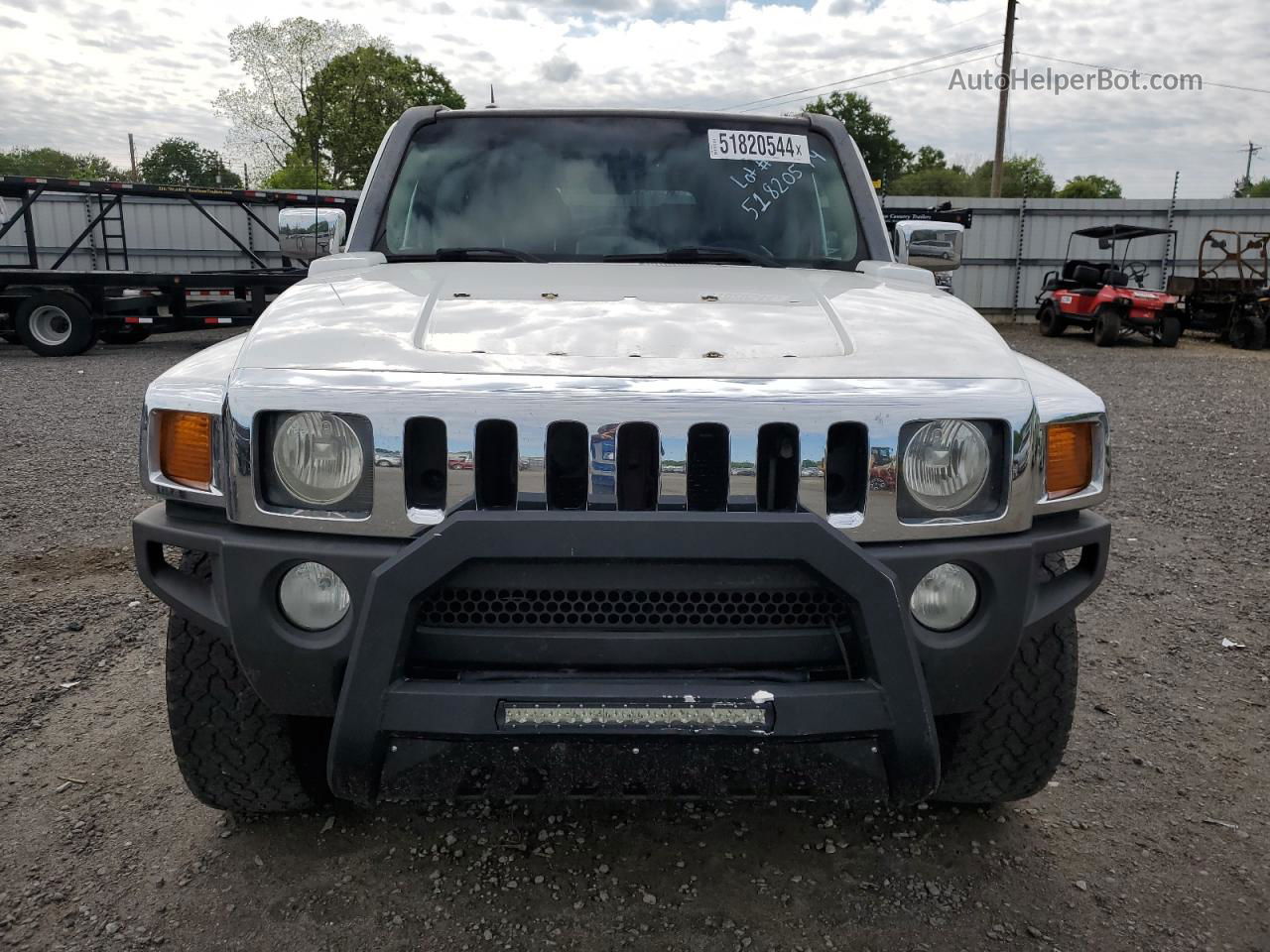 2007 Hummer H3  White vin: 5GTDN13E778249044