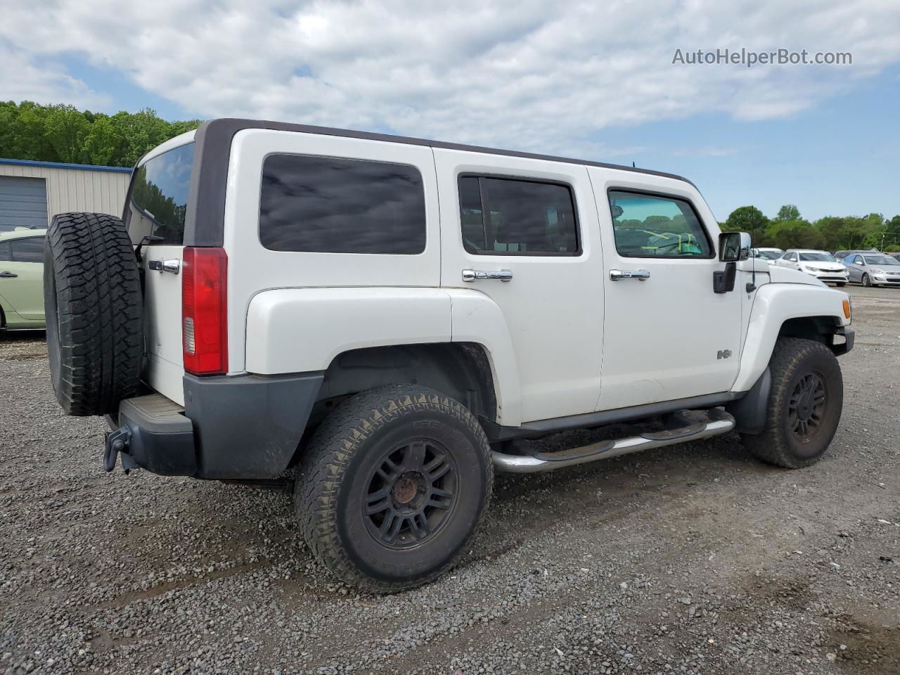 2007 Hummer H3  White vin: 5GTDN13E778249044