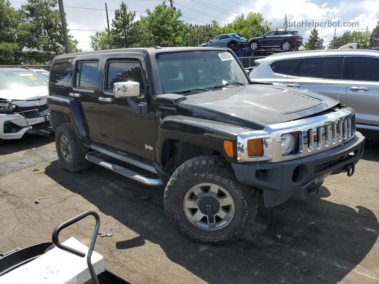 2007 Hummer H3  Черный vin: 5GTDN13E778255670