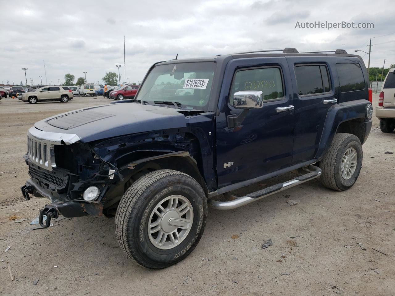 2007 Hummer H3  Blue vin: 5GTDN13E878109584