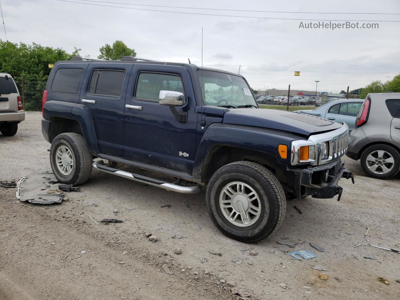 2007 Hummer H3  Blue vin: 5GTDN13E878109584