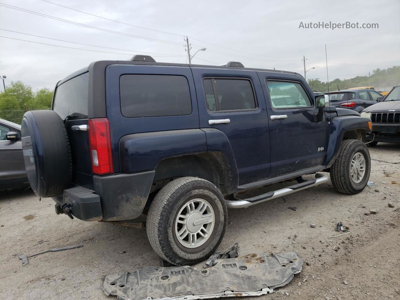 2007 Hummer H3  Blue vin: 5GTDN13E878109584