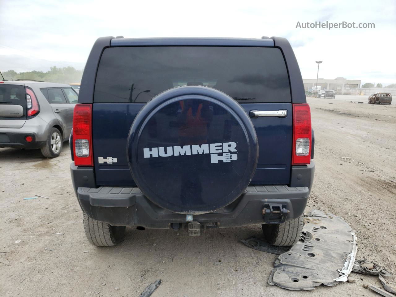 2007 Hummer H3  Blue vin: 5GTDN13E878109584