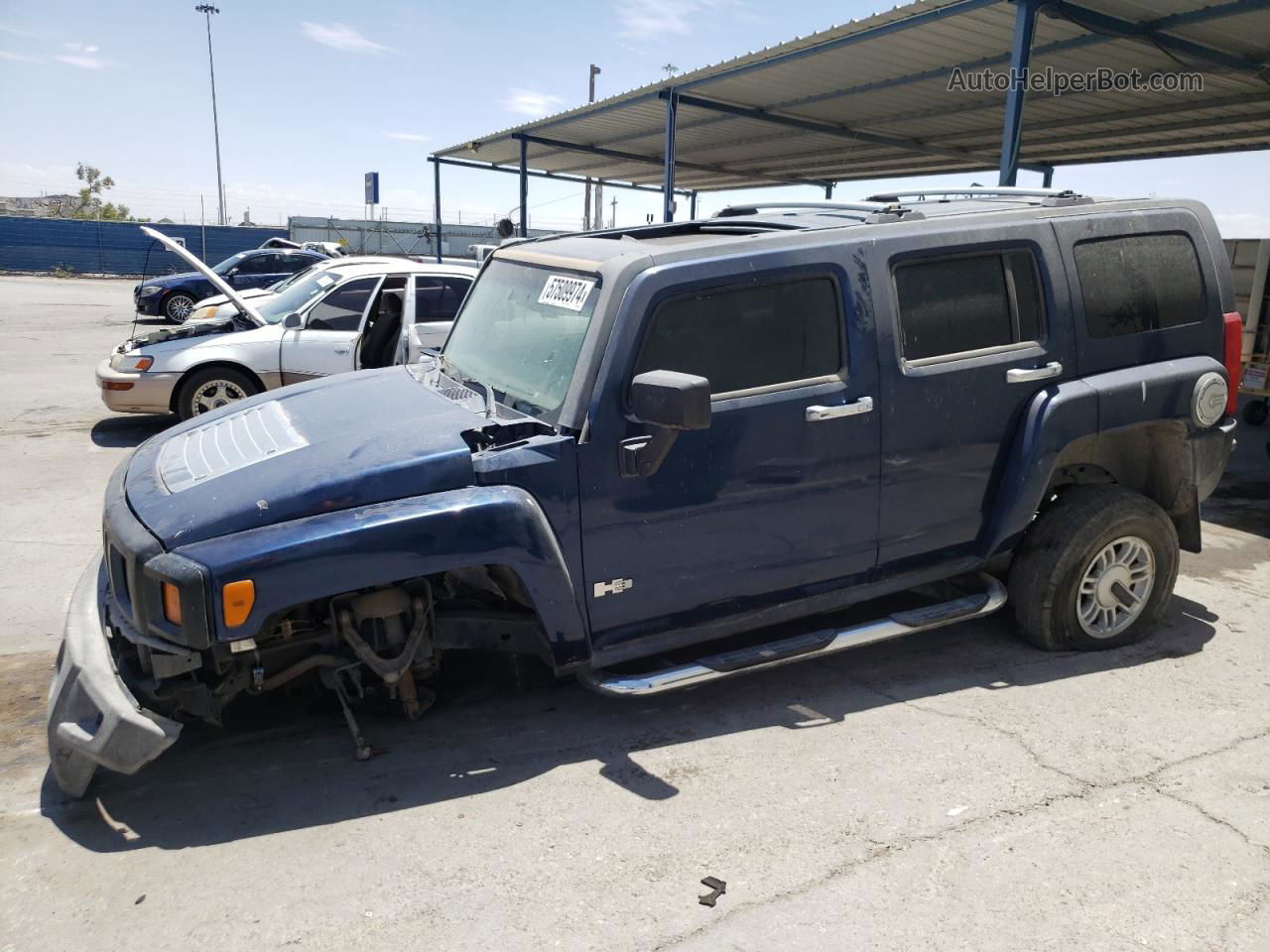 2007 Hummer H3  Blue vin: 5GTDN13E878115529