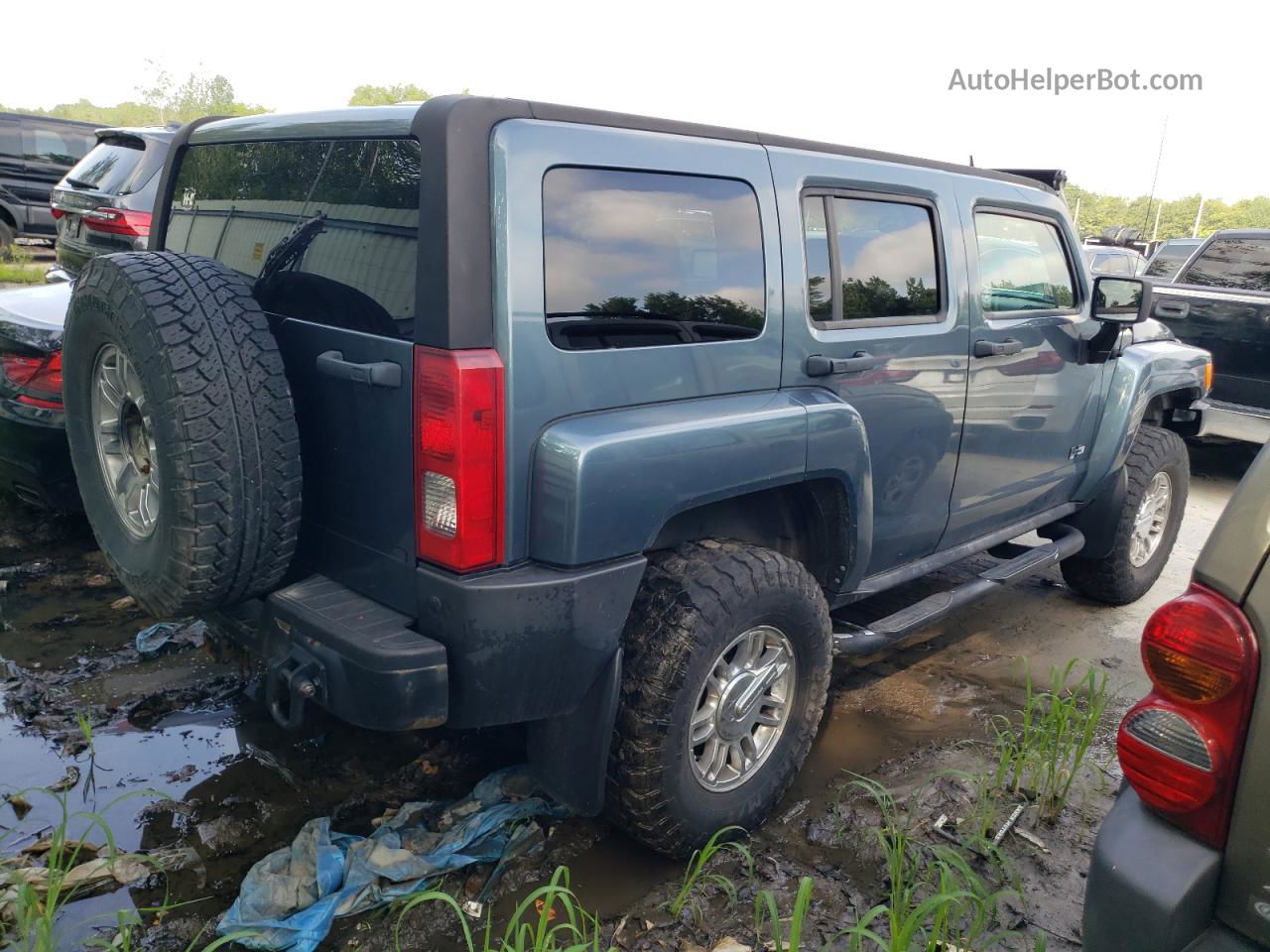 2007 Hummer H3  Blue vin: 5GTDN13E878147560