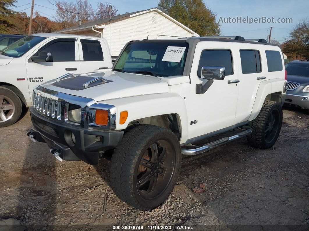 2007 Hummer H3 Suv White vin: 5GTDN13E878156713