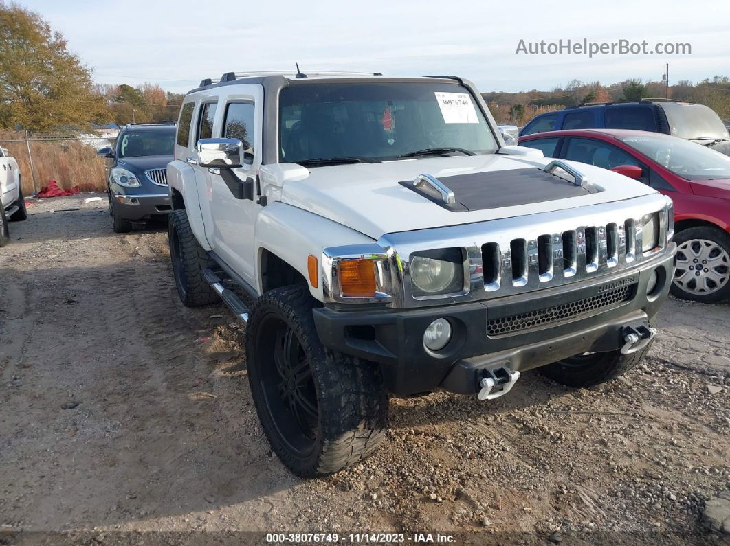 2007 Hummer H3 Suv White vin: 5GTDN13E878156713