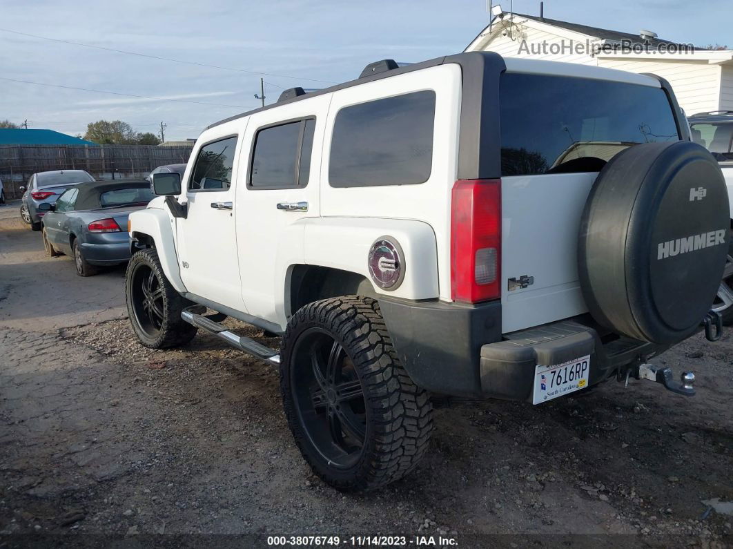 2007 Hummer H3 Suv White vin: 5GTDN13E878156713