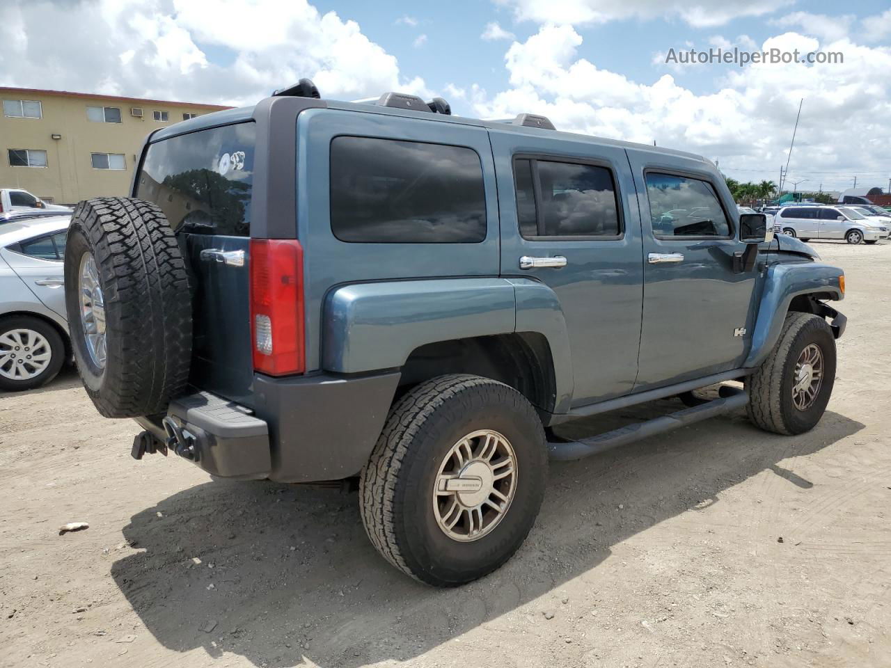 2007 Hummer H3  Blue vin: 5GTDN13E878170515