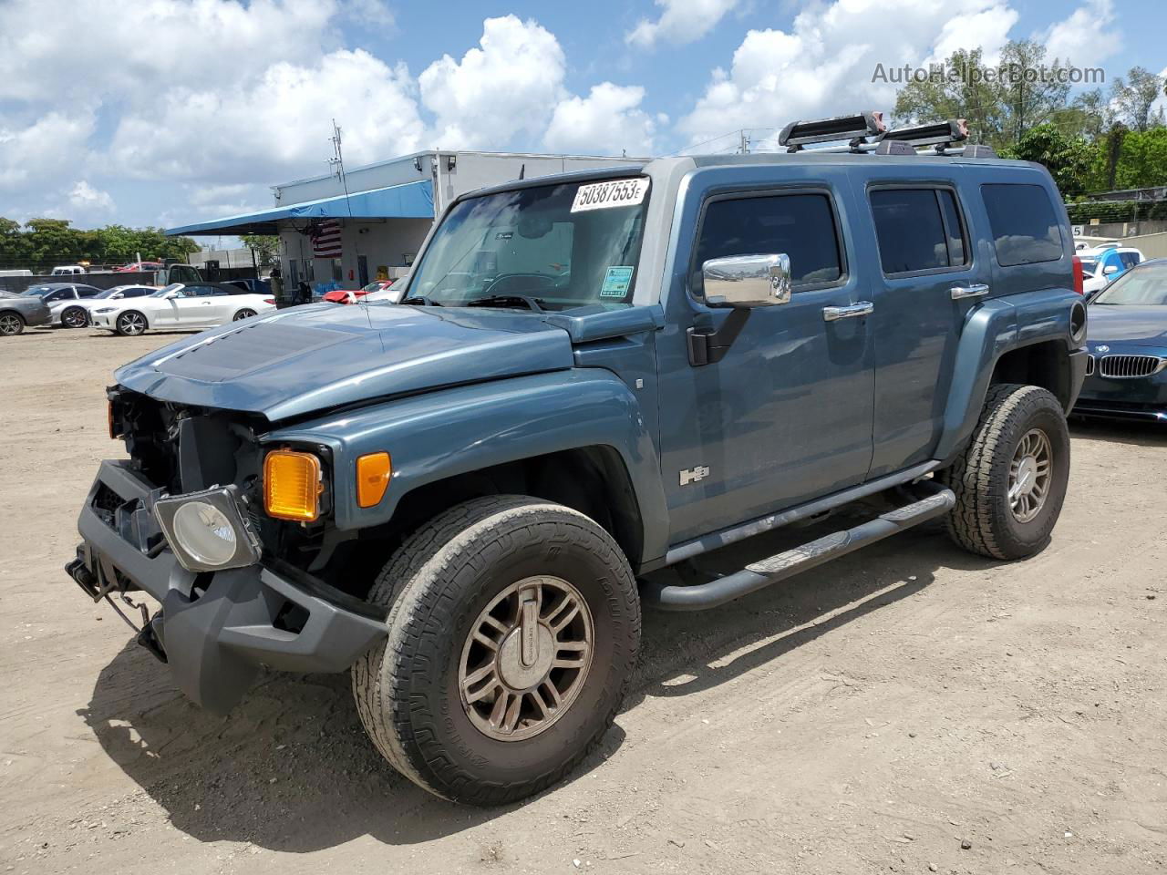 2007 Hummer H3  Blue vin: 5GTDN13E878170515