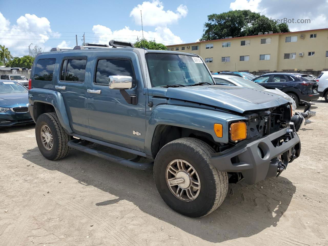 2007 Hummer H3  Blue vin: 5GTDN13E878170515