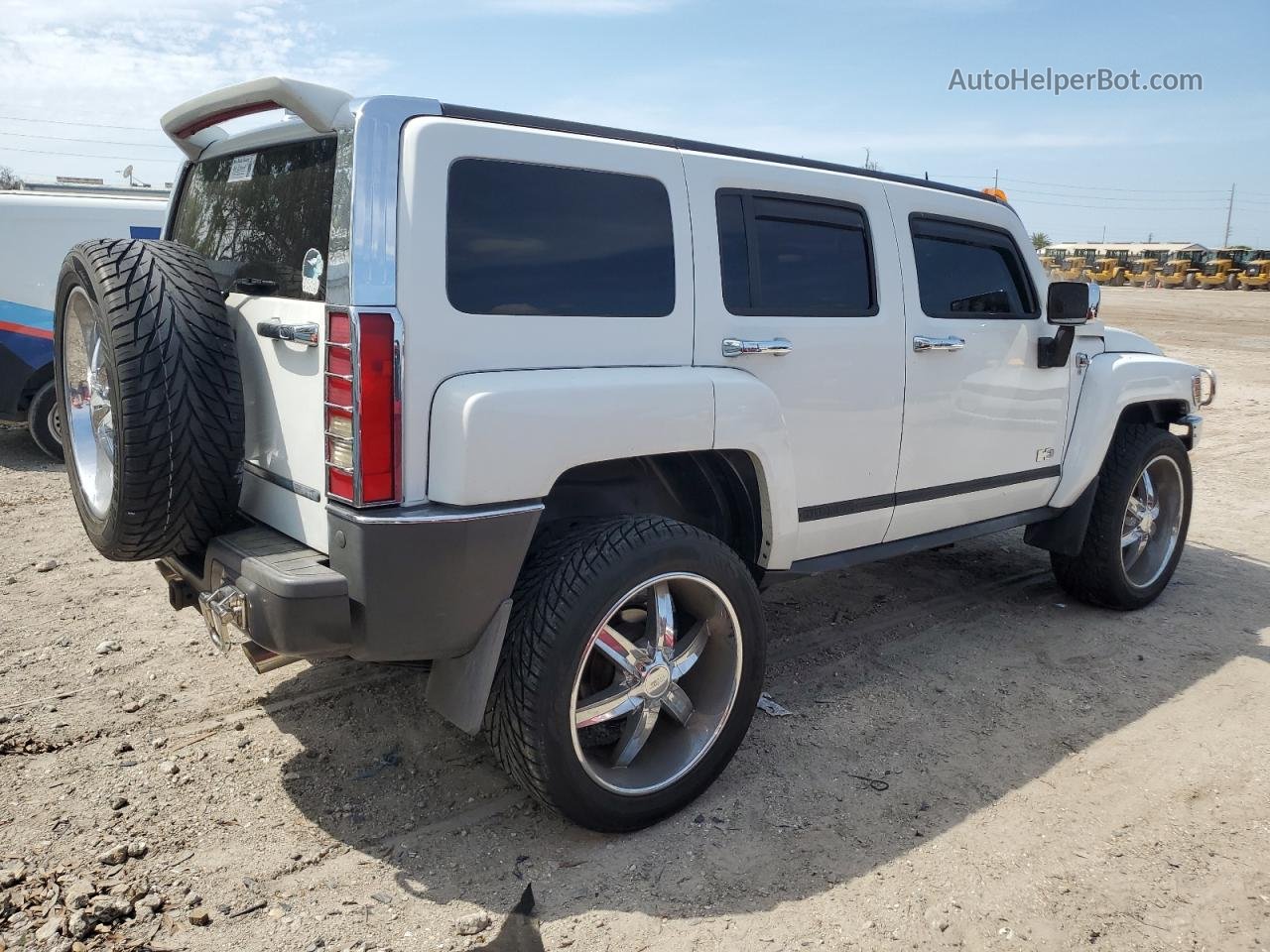 2007 Hummer H3 White vin: 5GTDN13E878230115