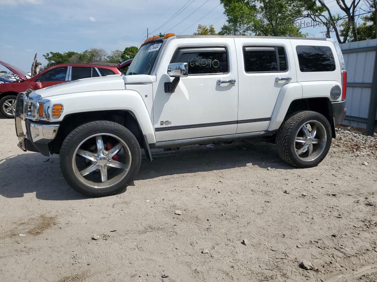 2007 Hummer H3 White vin: 5GTDN13E878230115