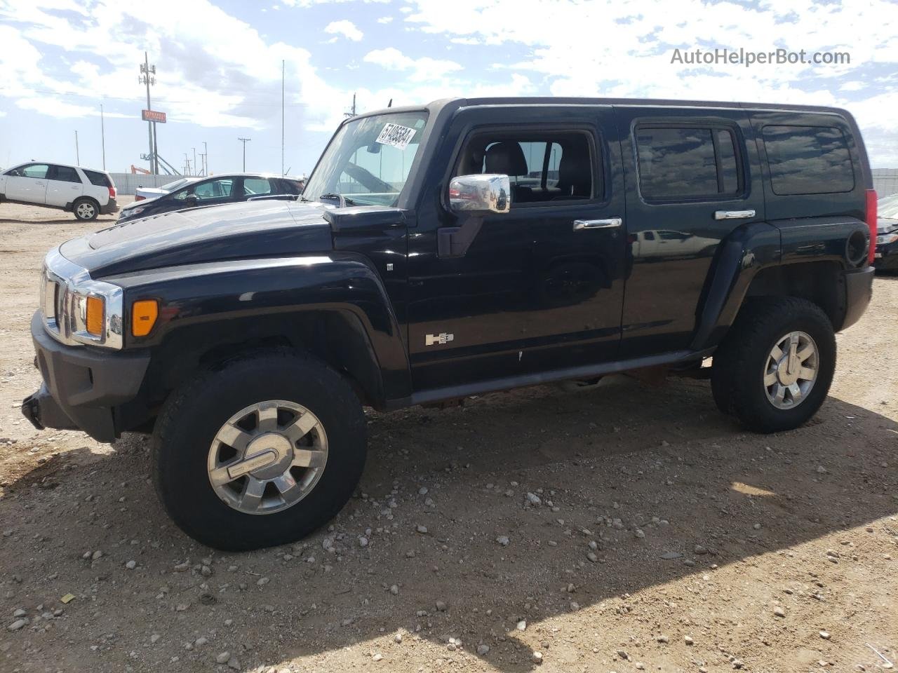 2007 Hummer H3  Черный vin: 5GTDN13E878240188