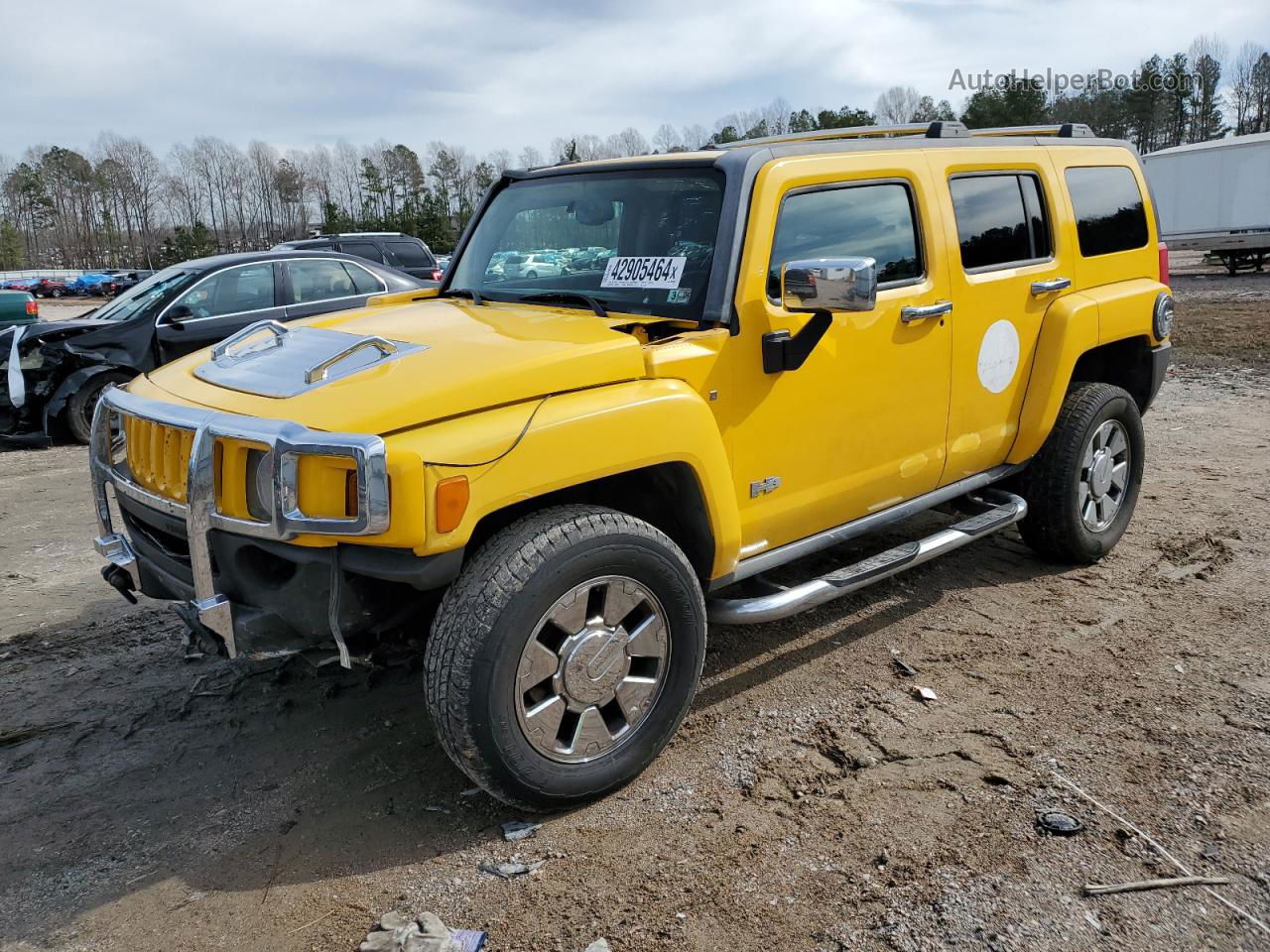 2007 Hummer H3  Yellow vin: 5GTDN13E978110274