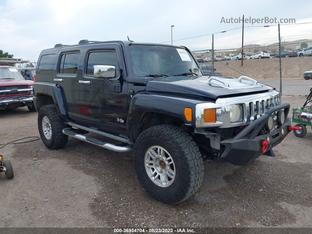 2007 Hummer H3 Suv Dark Blue vin: 5GTDN13E978155571