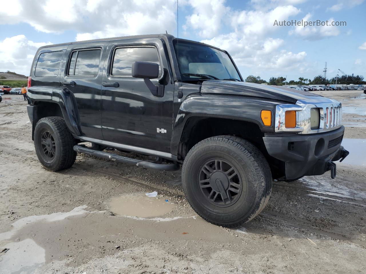 2007 Hummer H3  Черный vin: 5GTDN13E978163220