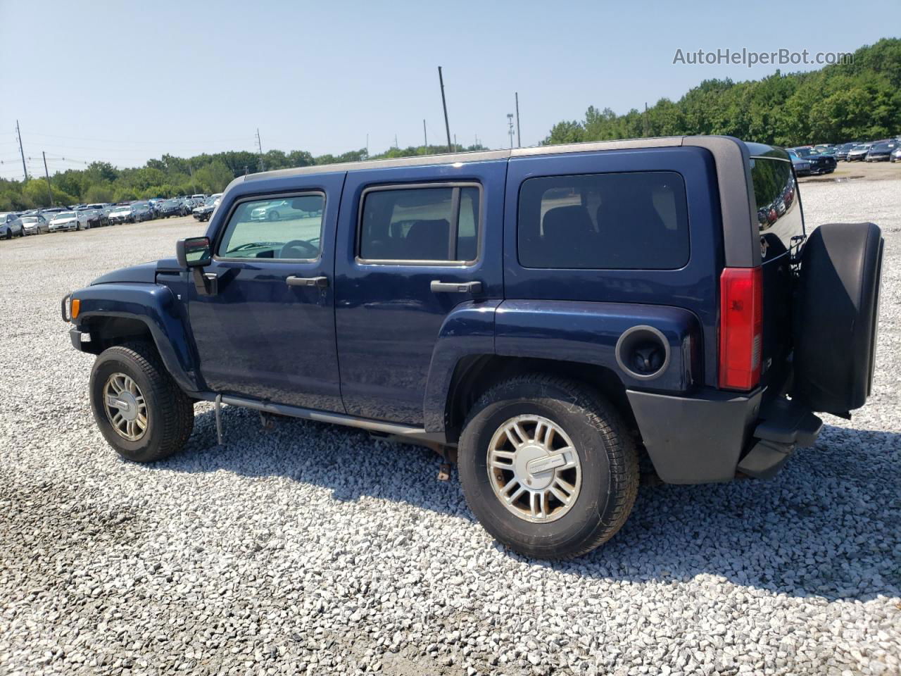 2007 Hummer H3  Blue vin: 5GTDN13E978165825