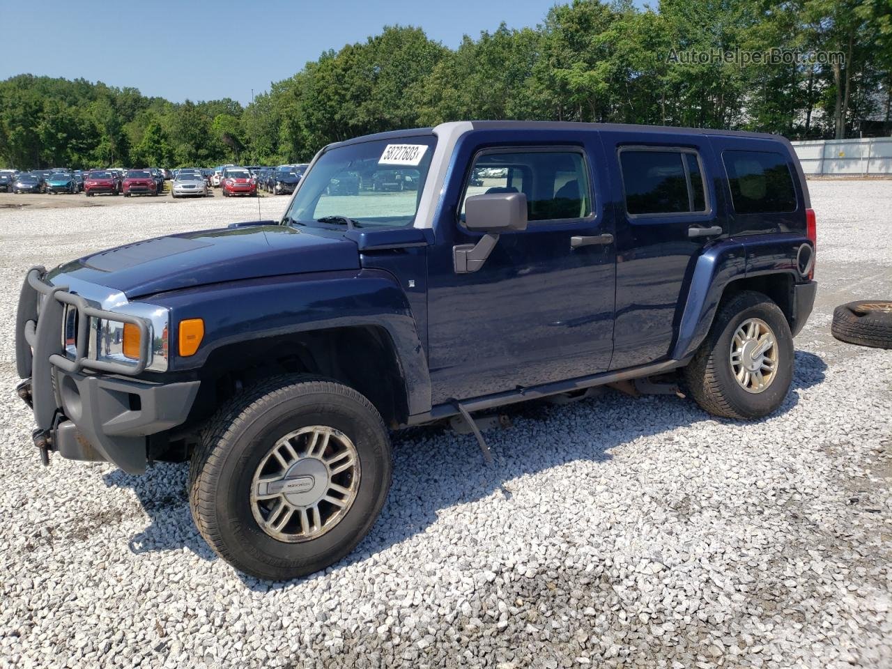 2007 Hummer H3  Blue vin: 5GTDN13E978165825