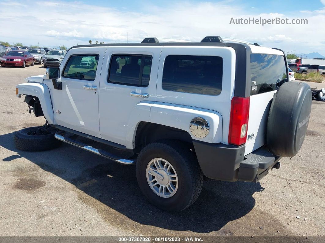 2007 Hummer H3 Suv White vin: 5GTDN13E978174475