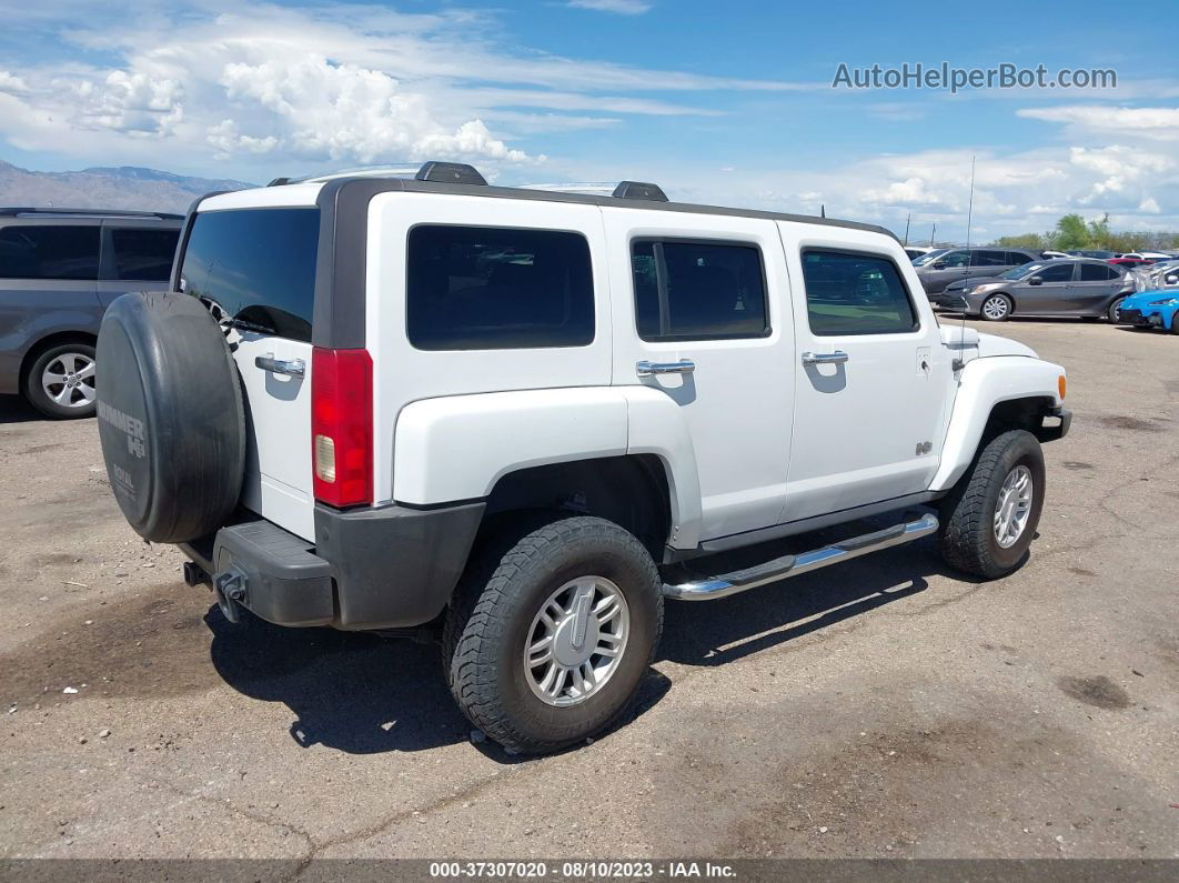 2007 Hummer H3 Suv White vin: 5GTDN13E978174475