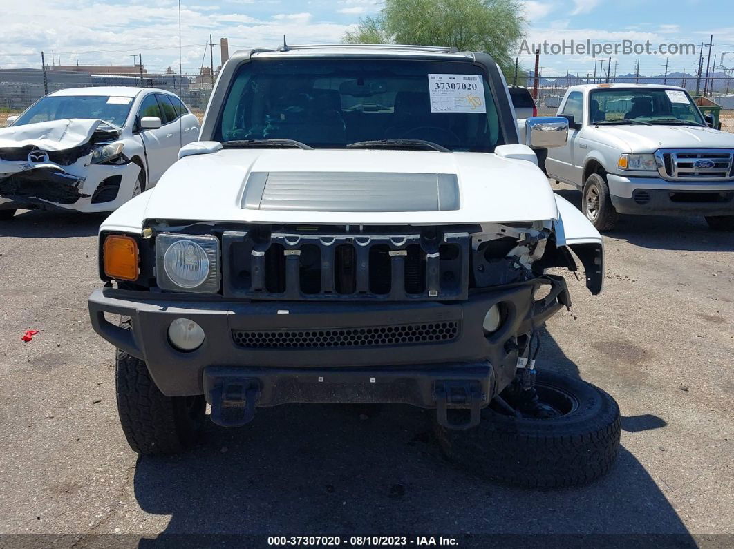 2007 Hummer H3 Suv White vin: 5GTDN13E978174475