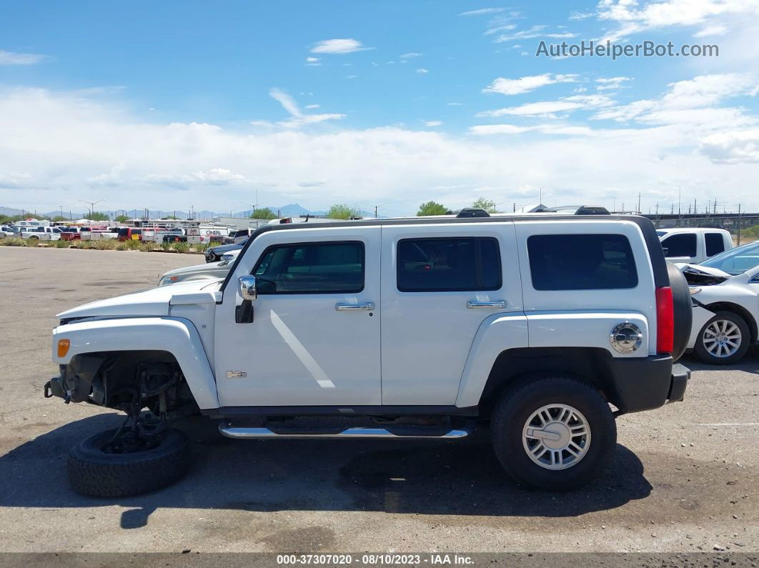 2007 Hummer H3 Suv White vin: 5GTDN13E978174475