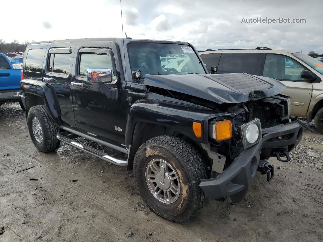 2007 Hummer H3  Black vin: 5GTDN13E978192958