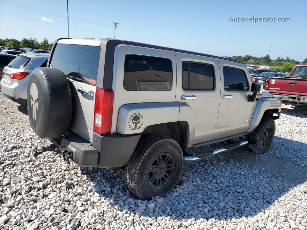 2007 Hummer H3  Gray vin: 5GTDN13E978203425