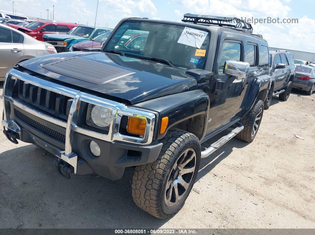 2007 Hummer H3 Suv Black vin: 5GTDN13E978236716