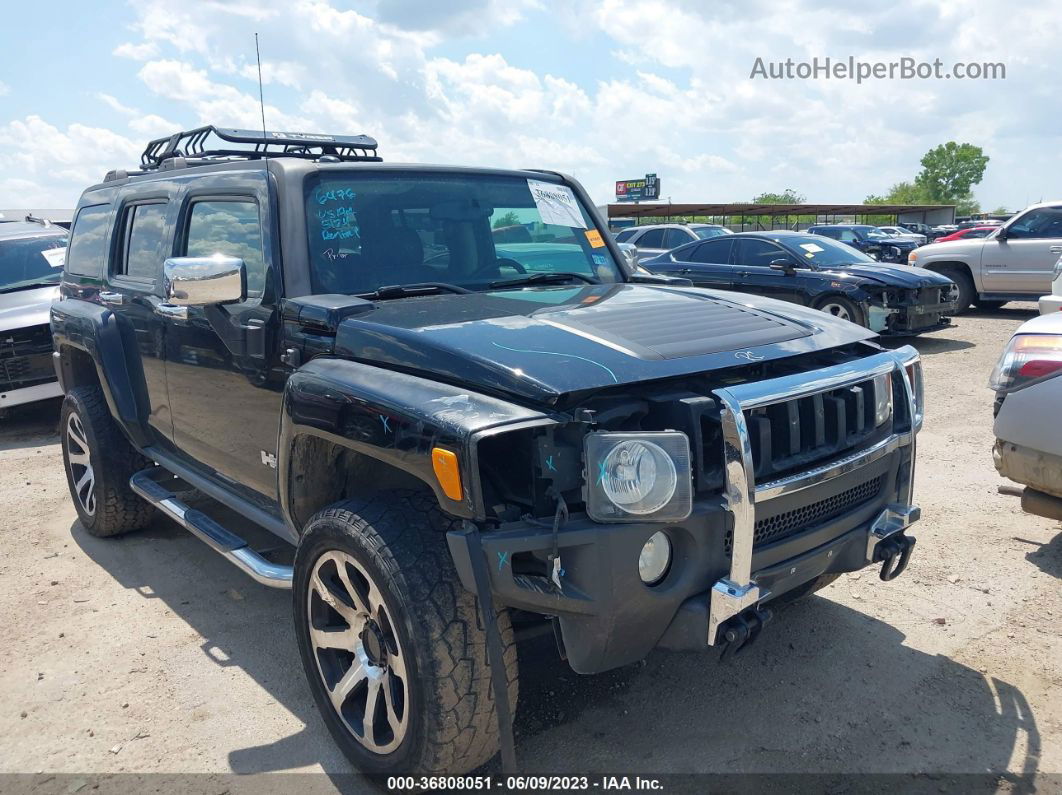 2007 Hummer H3 Suv Black vin: 5GTDN13E978236716