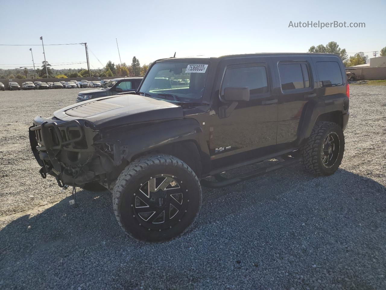 2007 Hummer H3  Черный vin: 5GTDN13E978244086